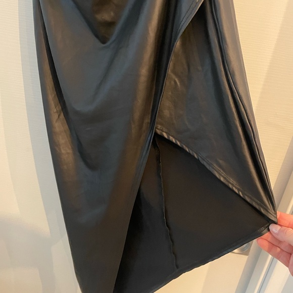 Black Leather-look Dress - Picture 5 of 5